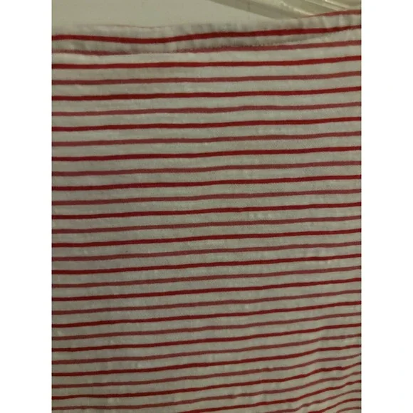 SEASALT CORNWALL Organic Cotton Red Stripe 3/4 Sleeve Relaxed Fit Top US 10 - Picture 4 of 5